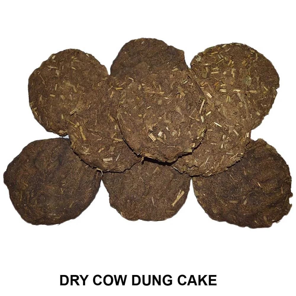 Dry Cow Dung Cake 7 inch ,1 inch thick (1 piece)
