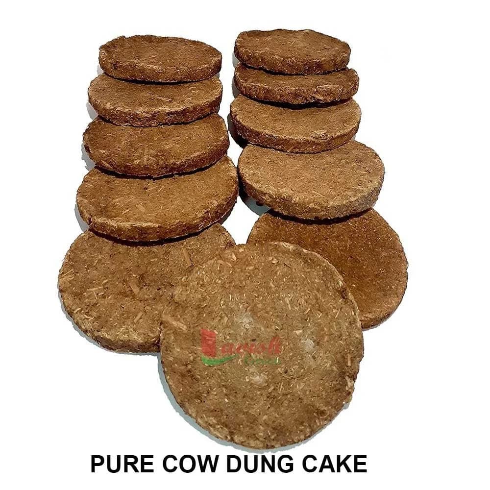Pure Cow Dung Cake 6 inch,1 inch thick (1 piece)